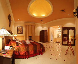 Ocupación máxima de 2 personas. La Master Suite tiene 1 cama king, sala, aire acondicionado, escritorio de trabajo, Internet inalámbrico, televi